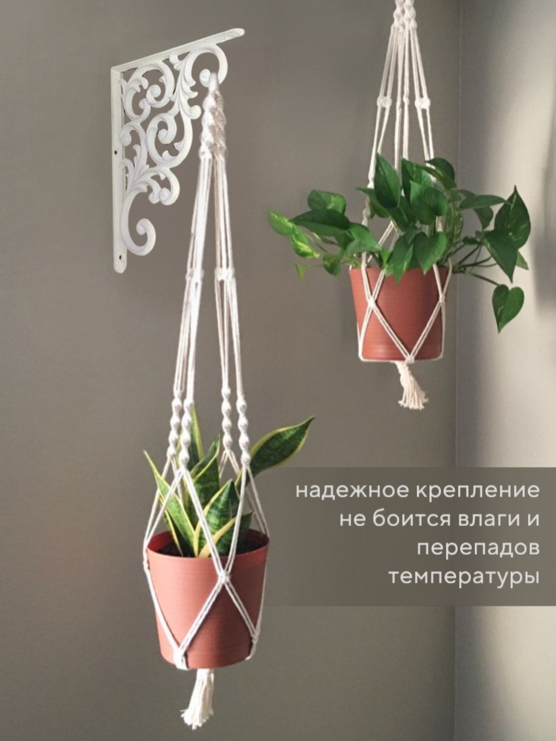 Кронштейн с подвесными кашпо